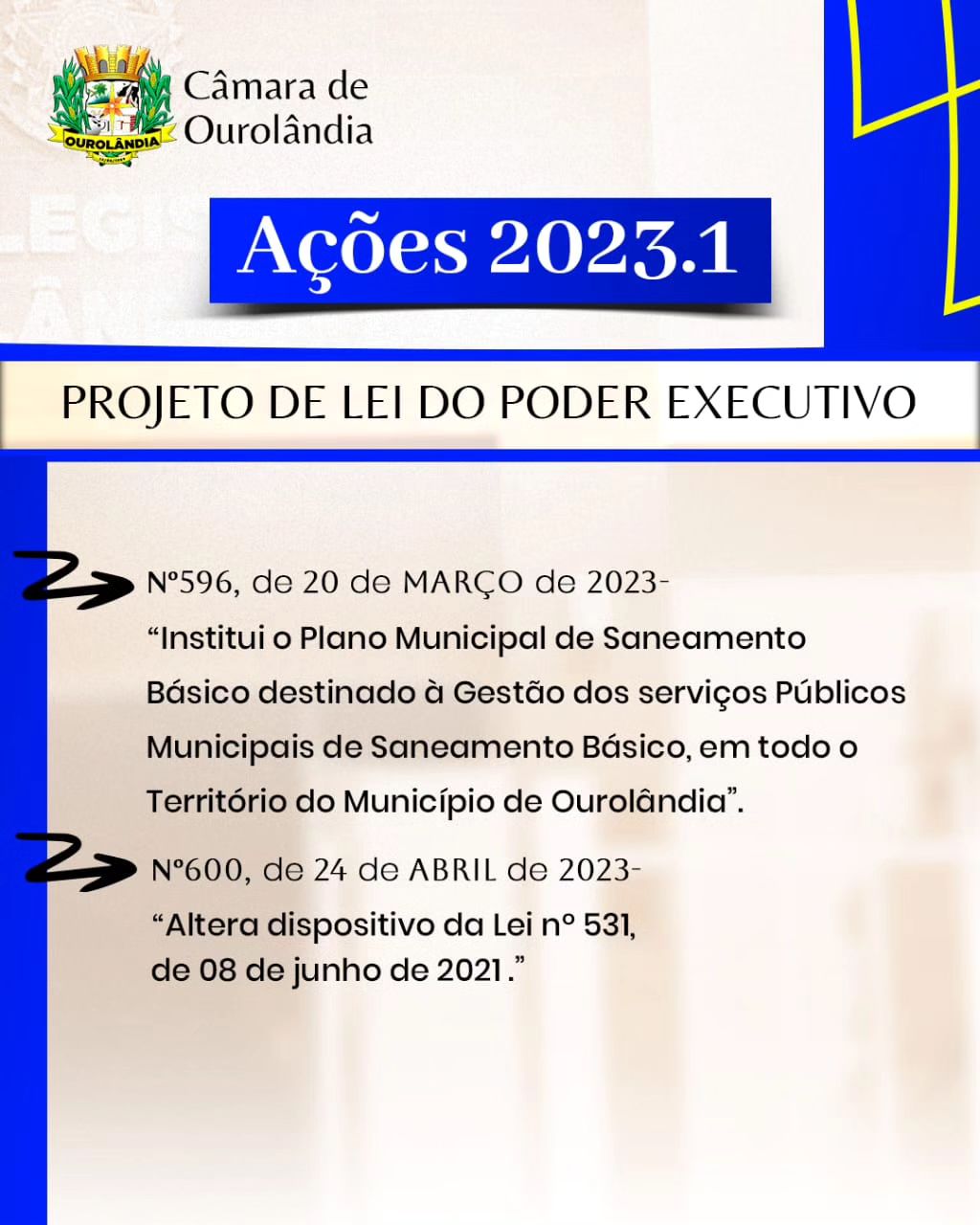 Projeto De Lei Do Poder Executivo C Mara Municipal De Ourol Ndia